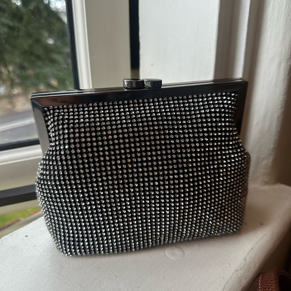 Elegant Black and Silver Clutch